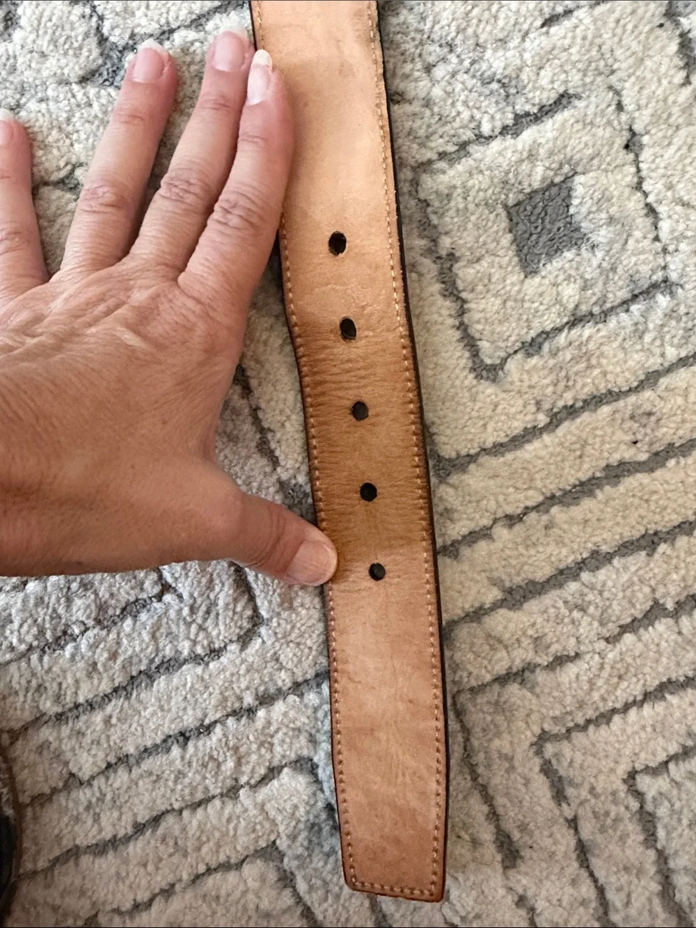Coach Brown Leather Belt with Silver Buckle